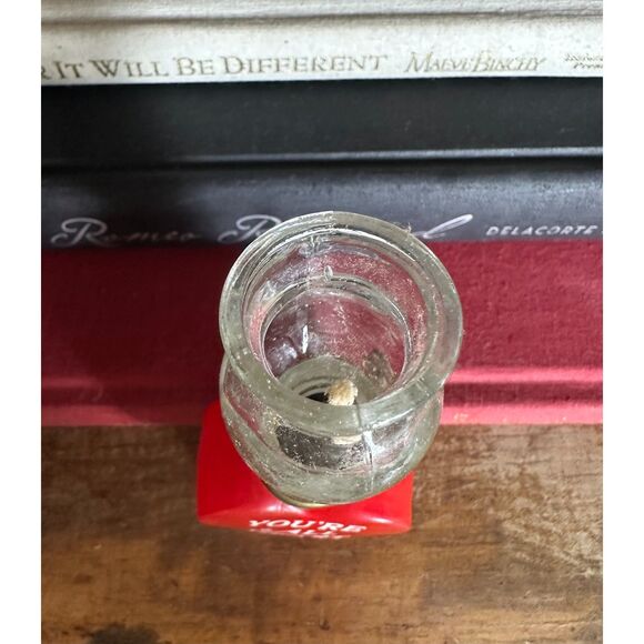 Vintage Heart Shaped Miniature Oil Lantern Lamp Trinket "You're All Heart" 4.75" - Picture 10 of 10